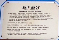 Image # 23458: Ship Ahoy Instruction Card