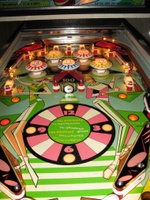 Image # 41234: Beat Time Illuminated Playfield - Blue Version #90909 
(Serial number 90909.)
