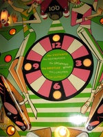 Image # 41239: Beat Time Illuminated Playfield - Detail - Blue Version #90909 
(Serial number 90909.)