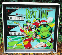 Image # 72926: Beat Time Backglass - Blue Version #91306 
(Serial number 91306.)