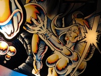 Image # 36192: Silverball Mania Illuminated Backglass - Detail