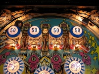 Image # 36195: Silverball Mania Illuminated Upper Playfield
