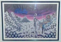 Image # 58531: Silverball Mania Promotional Poster 
(The poster is displayed here in a frame. Actual poster dimensions are unknown.)