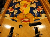 Image # 58274: Sittin' Pretty Stripped Lower Playfield 
(This is the production playfield.)
