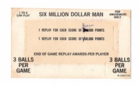 Image # 36356: The Six Million Dollar Man Score Card