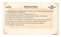 Image # 36354: The Six Million Dollar Man Instruction Card