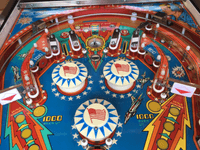 Image # 75800: The Six Million Dollar Man Early Production Upper Playfield 
(Serial number ESM1097.)
