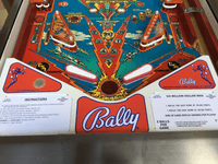 Image # 75802: The Six Million Dollar Man Early Production Lower Playfield 
(Serial number ESM1097.)