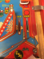 Image # 75820: The Six Million Dollar Man Playfield - Detail 
(Serial number ESM1153.)