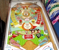 Image # 25069: Six Shooter Engineering Prototype Playfield 
(The flippers are not original to this game.)