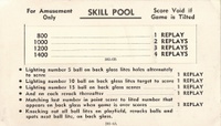 Image # 39278: Skill Pool Instruction / Score Card