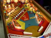 Image # 55862: Sky Jump Illuminated Lower Playfield 
(Note the Star Special is lit.)