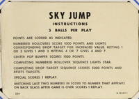 Image # 77130: Sky Jump Instruction Card - 3 Ball