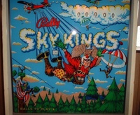 Image # 32042: Sky Kings Backglass 
(Serial number 3100.)