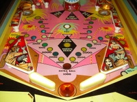 Image # 35101: Skyrocket Lower Playfield 
(Serial number 1640.)
