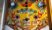 Image # 65328: Slick Chick Sample Game - Lower Playfield 
(Serial number 01055S.)