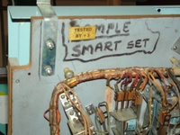 Image # 41067: Smart Set Engineering Sample - Under Playfield 
(This image shows the handwriting occured prior to the application of the test label.)