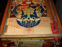 Image # 40595: Southern Belle Sample Game - Lower Playfield 
(The flat light shield plastics on this game are extremely heat-damaged. Serial number 7716.)
