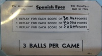 Image # 51198: Spanish Eyes Score Card