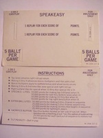 Image # 26311: Speakeasy Instruction Card