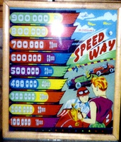 Image # 2166: Speed Way Backglass
