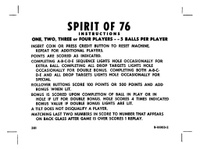 Image # 18376: Spirit of 76 Instruction Card