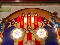 Image # 74918: Spirit of 76 Sample Game - Illuminated Upper Playfield 
(Serial number 01267 S.)