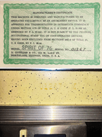 Image # 74921: Spirit of 76 Sample Game - Serial Numbers 
(Serial number 01267 S.)