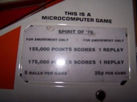 Image # 24210: Spirit of 76 Score Card