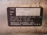 Image # 55714: Spirit of 76 Serial Number 
(Serial number 00109 located inside the coin door.)