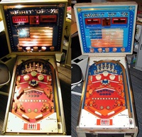 Image # 67314: Spirit of 76 Aerial View 
(Pictures taken of the same game with camera flash off (left) and on (right). Serial number 000104.)