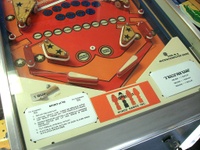 Image # 55710: Spirit of 76 Lower Playfield - Star Rollovers 
(Serial number 00109.)