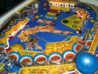 Image # 40289: Split Second Mini-Playfield 
(Both flippers are missing from this mini-playfield.)