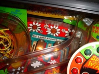 Image # 19688: Adventures of Rocky and Bullwinkle and Friends Black Cabinet Playfield - Detail