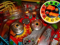 Image # 19689: Adventures of Rocky and Bullwinkle and Friends Black Cabinet Playfield - Detail