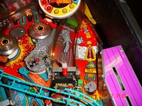 Image # 19691: Adventures of Rocky and Bullwinkle and Friends Black Cabinet Playfield - Detail