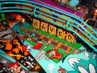 Image # 19692: Adventures of Rocky and Bullwinkle and Friends Black Cabinet Playfield - Detail