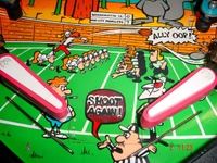 Image # 19695: Adventures of Rocky and Bullwinkle and Friends Black Cabinet Playfield - Detail
