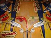 Image # 58566: Spot Bowler Test Game - White Inserts with Green A-B-C 
(The game in the manufacturer's flyer has green inserts with white A-B-C.)