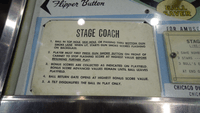 Image # 83572: Stage Coach Instruction Card 
(Serial number 2031. Photographed at the 2014 Northwest Pinball and Arcade Show.)