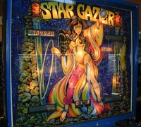 Image # 32342: Star Gazer Illuminated Backglass 
(Serial number 732.)
