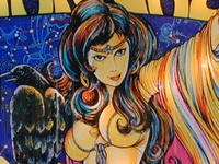 Image # 32343: Star Gazer Illuminated Backglass - Detail 
(Serial number 732.)