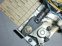 Image # 32358: Star Gazer Inspection Card Showing Date 
(Inspection date is 7/03/80. Game has serial number 732.)