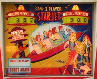 Image # 40811: Star-Jet Illuminated Backglass 
(Serial number 1115.)
