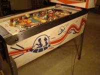 Image # 51285: Star-Jet Early Production Cabinet - Right 
(The five bumper caps are not original to this game. Serial number JS1007.)