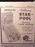 Image # 27226: Star Pool Billboard Ad 
(The Billboard, Oct-30-1954, page 82)