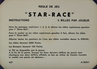 Image # 65254: Star Race French Instruction Card - 5 Ball