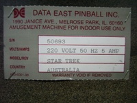 Image # 34829: Star Trek Serial Number