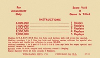 Image # 33228: Starfire Instruction / Score Card