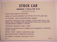 Image # 26324: Stock Car Instruction Card